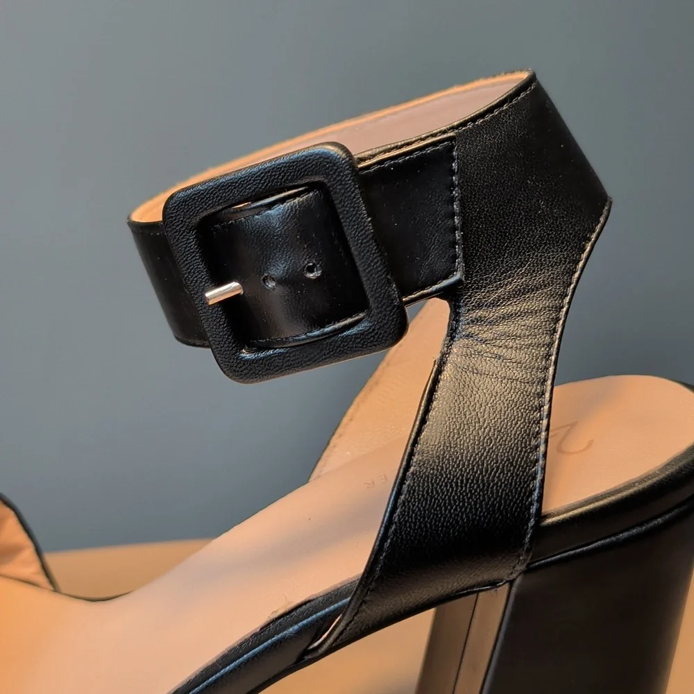 Naturalizer 27 Edit Jaselle Black Leather Heels